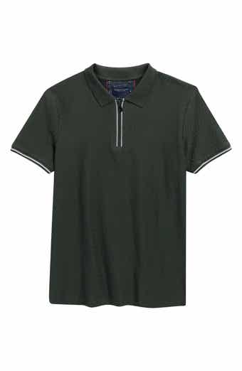 DENIM AND FLOWER Kids' Geometric Quarter Zip Polo