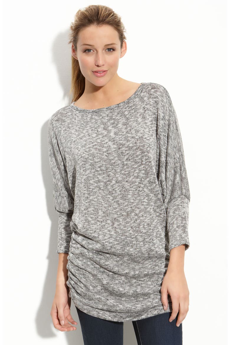 Ruched Sweater, Main, color, BLACK