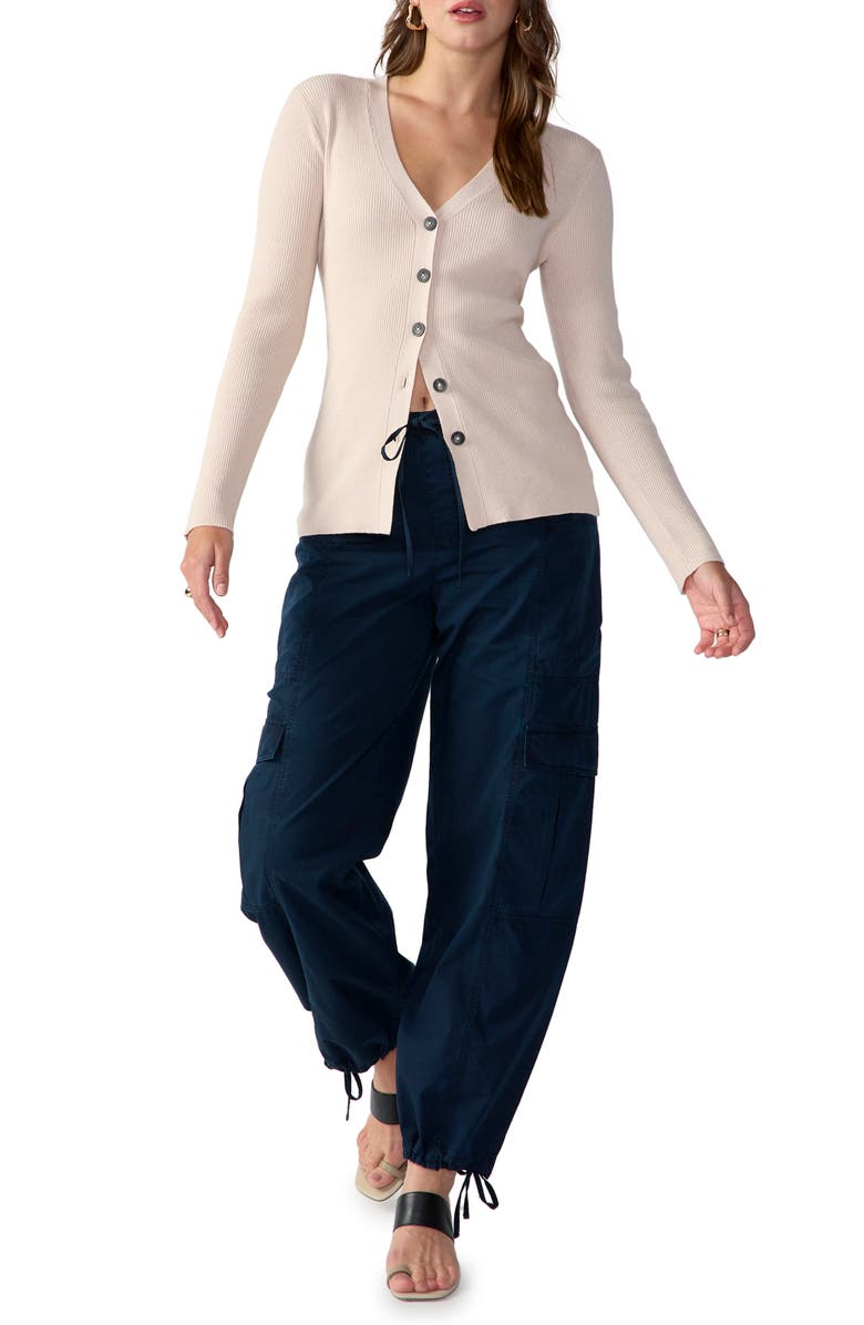 Sanctuary Off Duty Cotton Blend Cardigan, Alternate, color, Toasted Ma