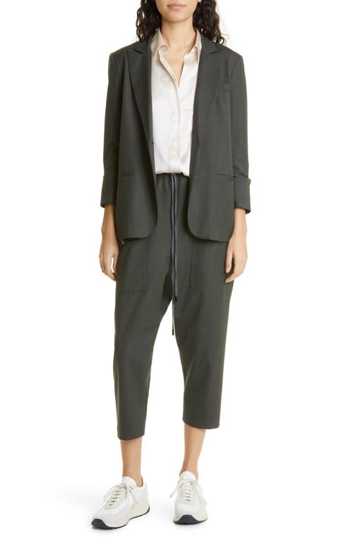 Twp Boyfriend Stretch Wool Blazer In Green