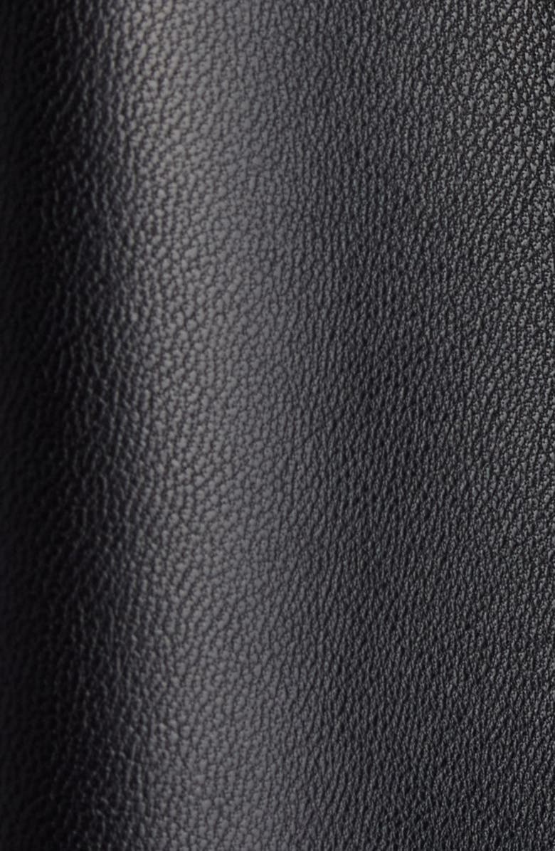 Givenchy Cropped Leather Bomber Jacket, Alternate, color, Black