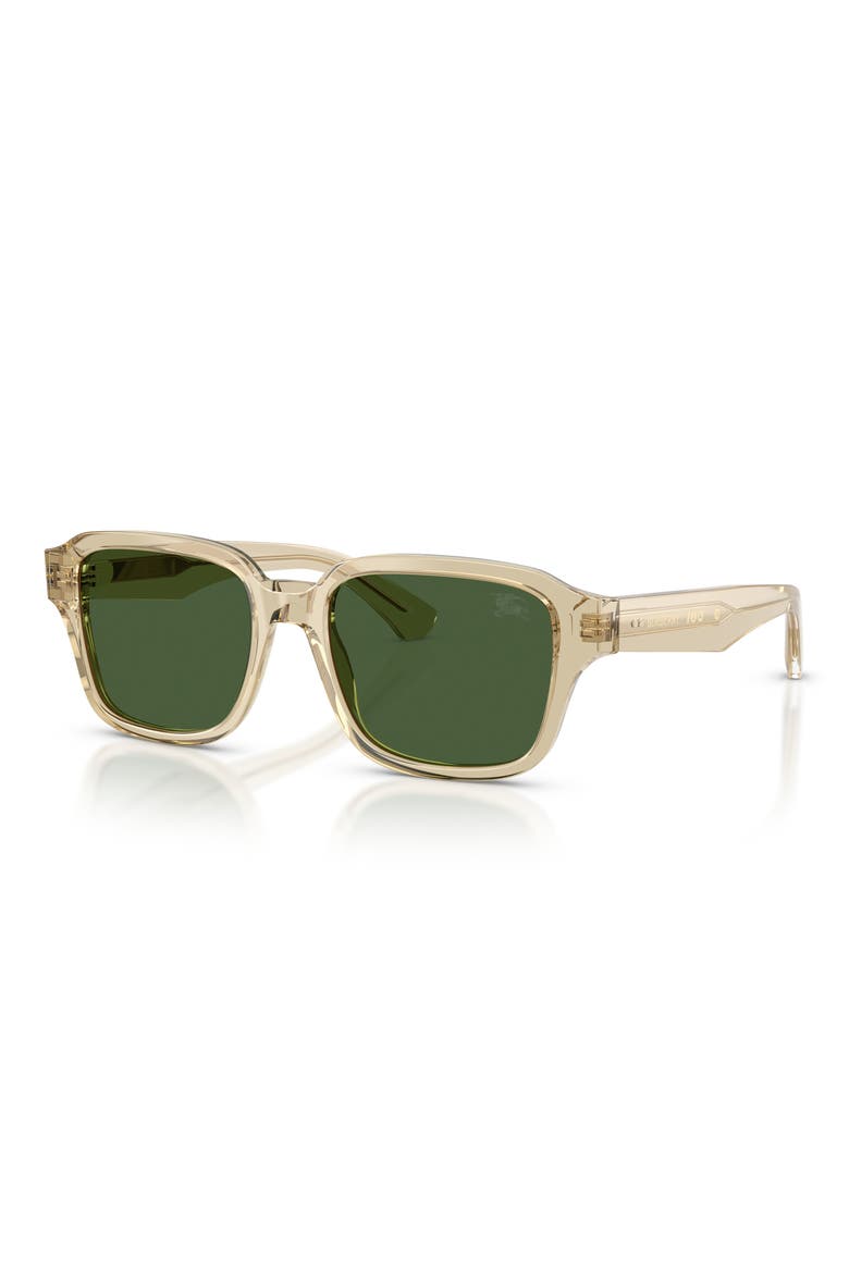53mm Square Sunglasses, Alternate, color, BEIGE / DARK GREEN