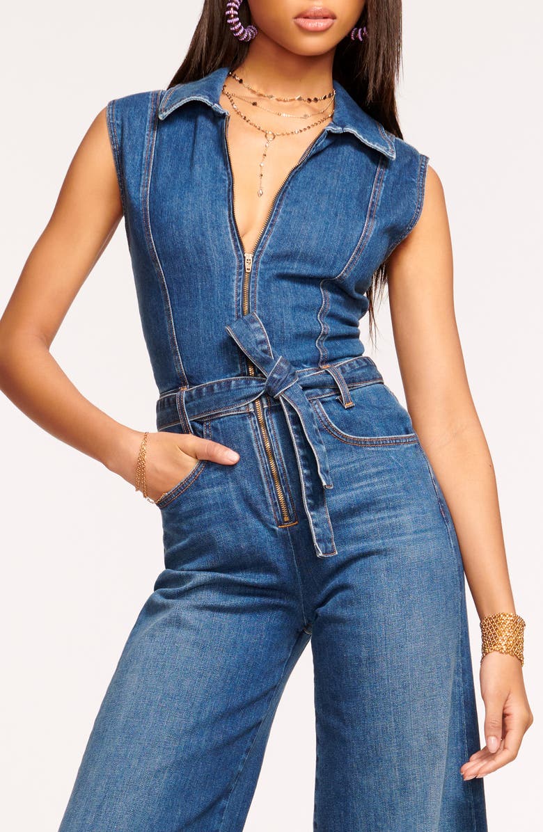Ramy Brook Jemma Denim Jumpsuit, Alternate, color, 