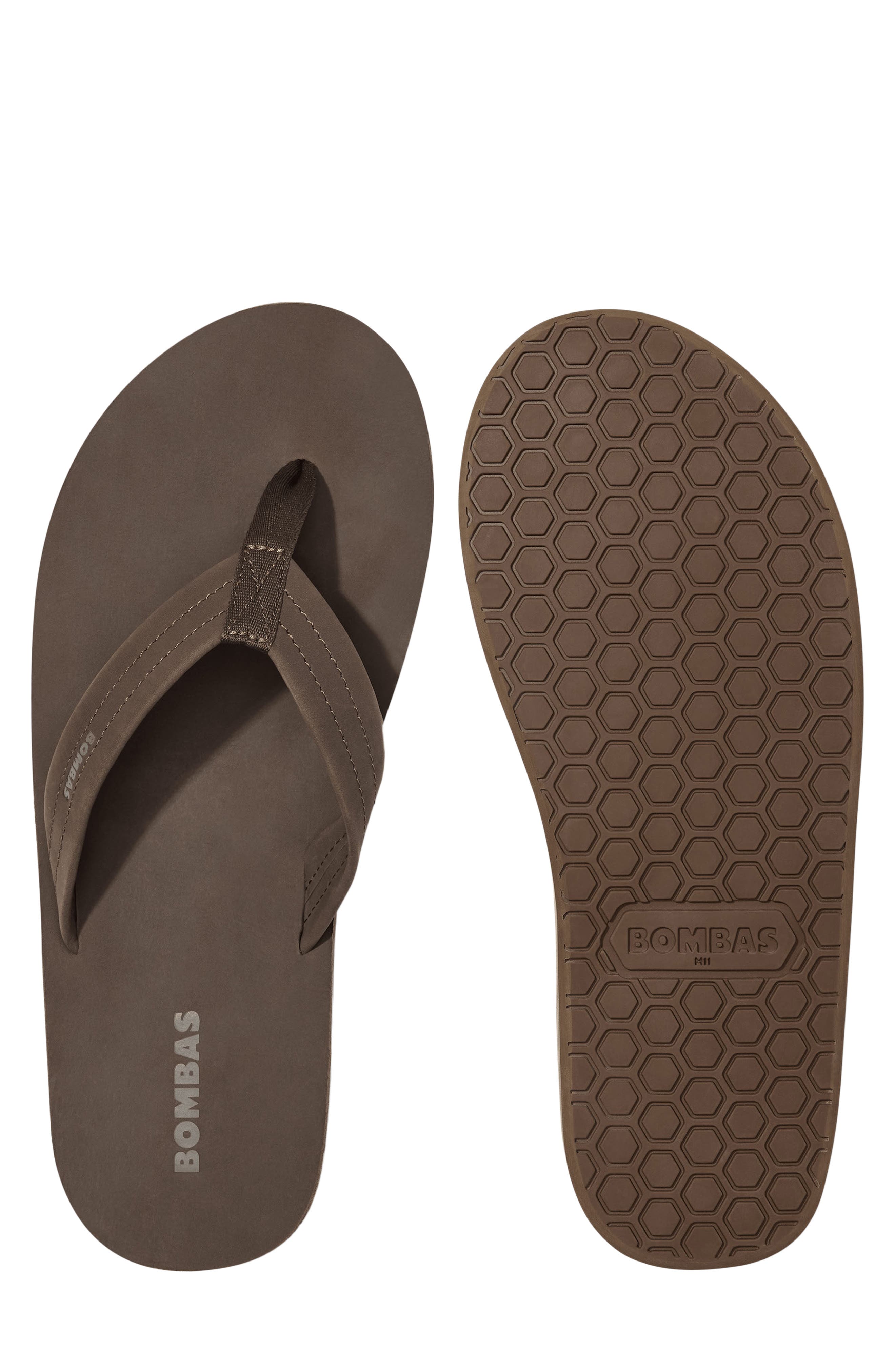Sunrise Leather Flip Flop, Alternate, color, MUSHROOM GREY