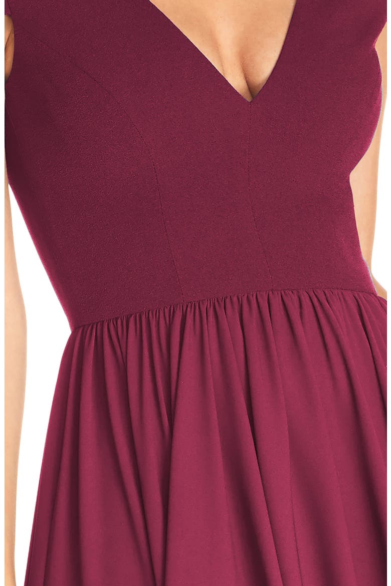 Corey Chiffon Fit & Flare Cocktail Dress, Alternate, color, DARK MAGENTA