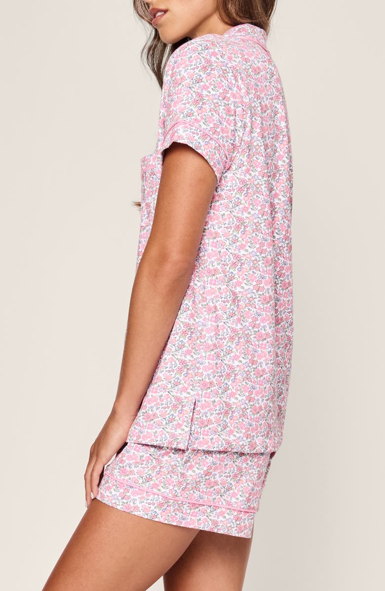 Petite Plume Fleurs de Rose Pima Cotton Short Pajamas, Alternate, color, 