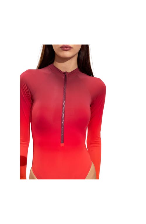 Cynthia Rowley Sunset Surfsuit In Red