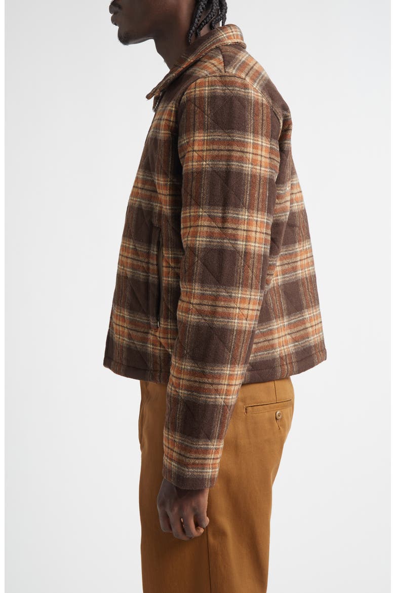 Phil Plaid Quilted Jacket, Alternate, color, BROWN CHECK