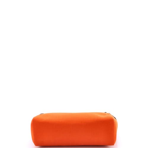 Pre-owned Hermes Hermes Herbag Toile And Leather Pm In Orange