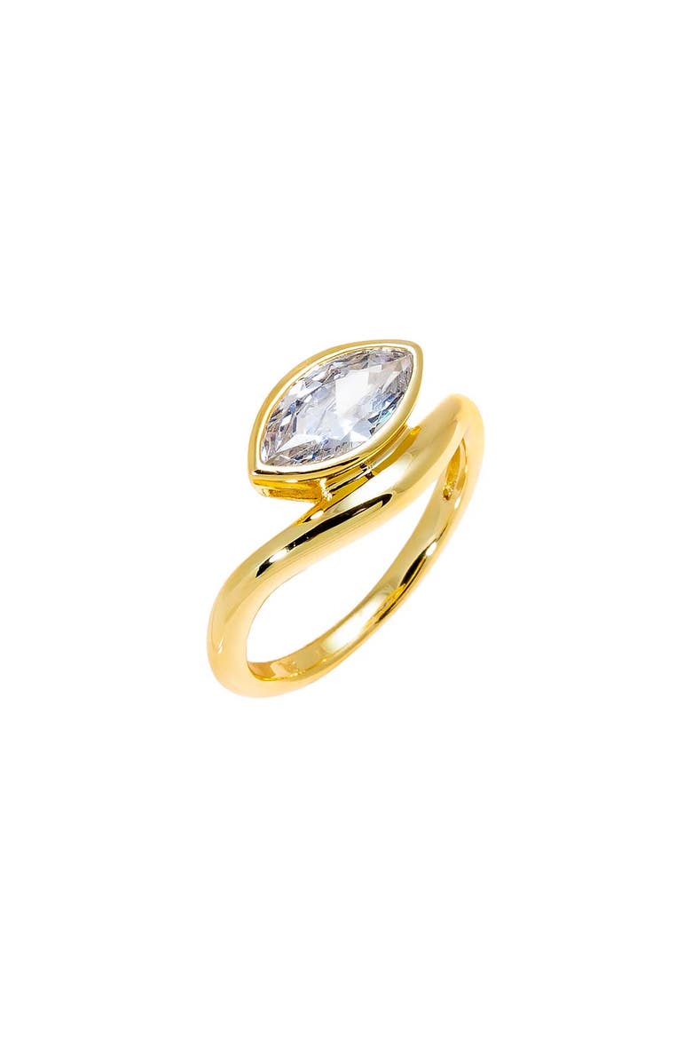 CZ Marquise Swirled Pinky Ring, Main, color, Gold