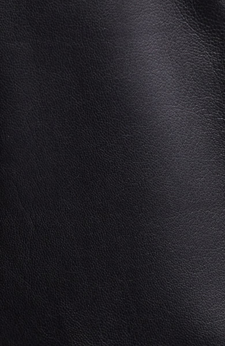 Amanda Uprichard Amoret Belted Strapless Faux Leather Jumpsuit, Alternate, color,