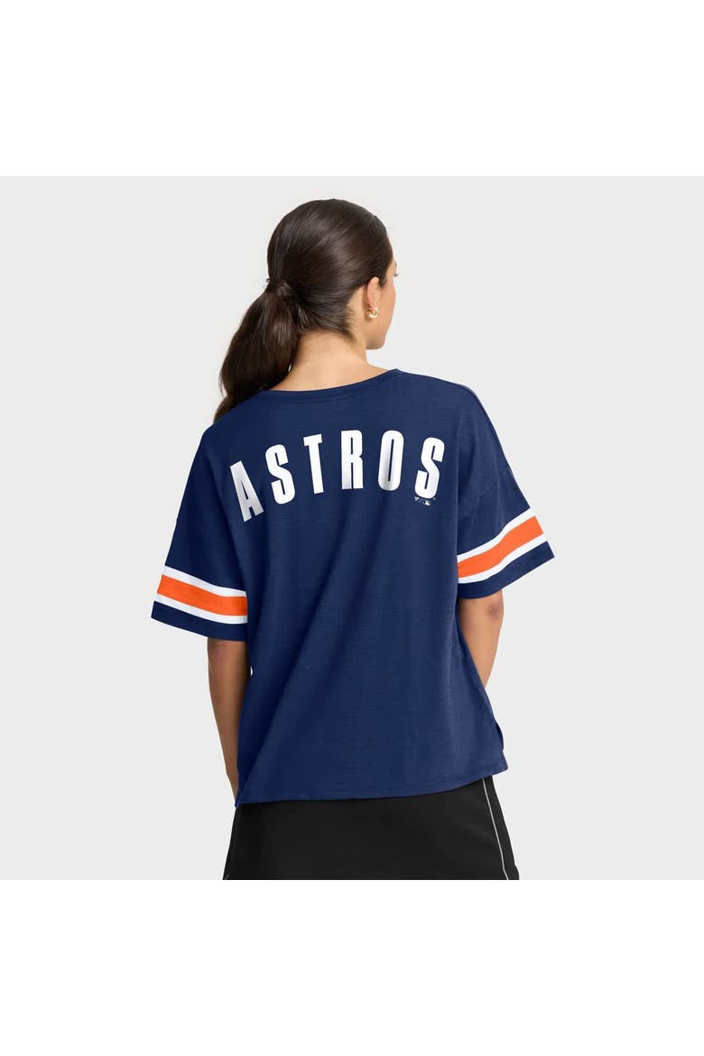 Women's Fanatics Navy Houston Astros Curl Route T-Shirt, Alternate, color, Navy