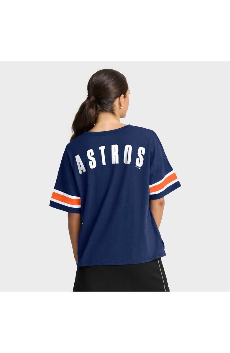 FANATICS Women's Fanatics Navy Houston Astros Curl Route T-Shirt, Alternate, color, Navy