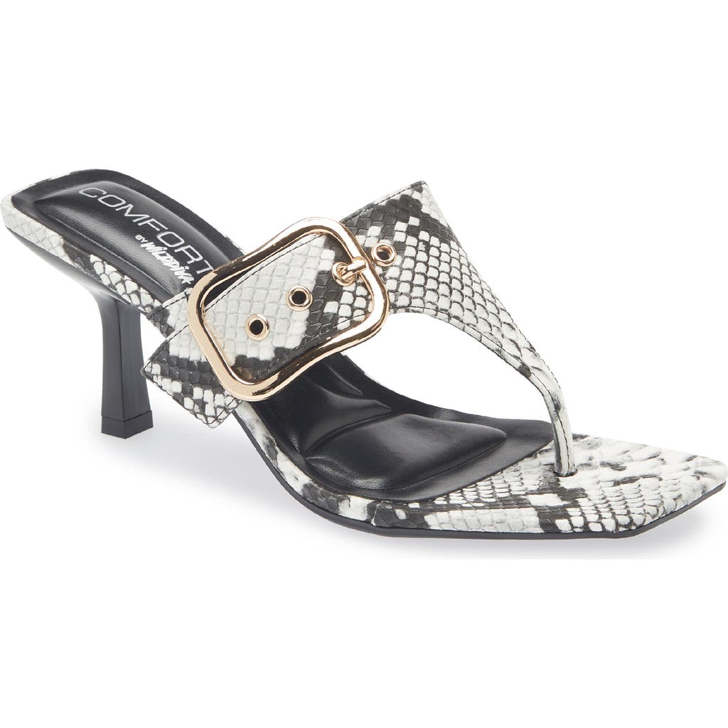 Wild Diva Lounge Merasa Heeled Slide Sandal In Brown