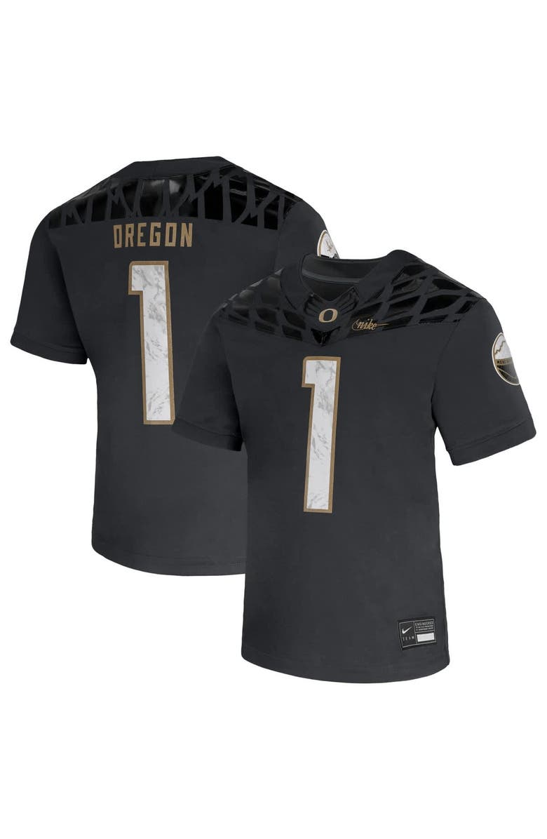 Nike Toddler Nike #1 Anthracite Oregon Ducks Shoe Duck Vapor Fusion Jersey, Main, color, Anthracite