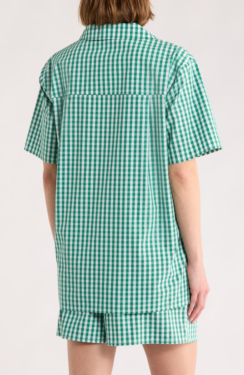 WAYF Bowler Button-Up Shirt, Alternate, color, Green Gingham