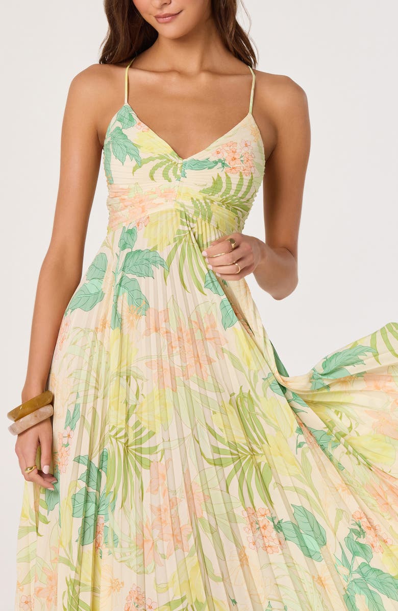 ASTR the Label Blythe Pleated Maxi Dress, Alternate, color, 