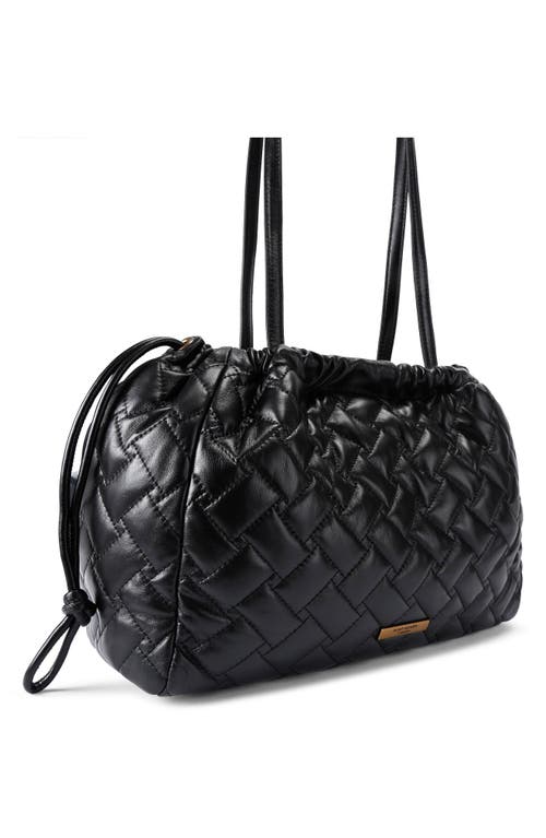 Kurt Geiger London Kensington String Quilted Leather Tote In Black