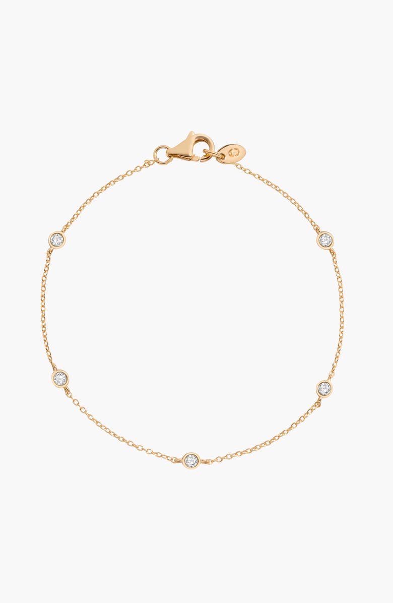 Aurate New York Lab Grown Sapphire Station Bracelet, Main, color, Yellow