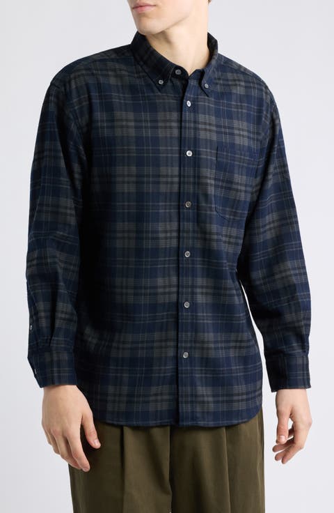 Gender Inclusive Flannel Button-Down Shirt