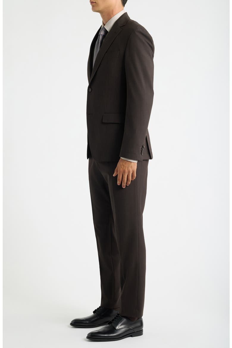 Huge Trim Fit Suit, Alternate, color, DARK BROWN