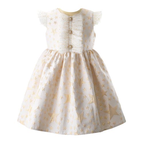 RACHEL RILEY RACHEL RILEY STAR RUFFLE DAMASK DRESS