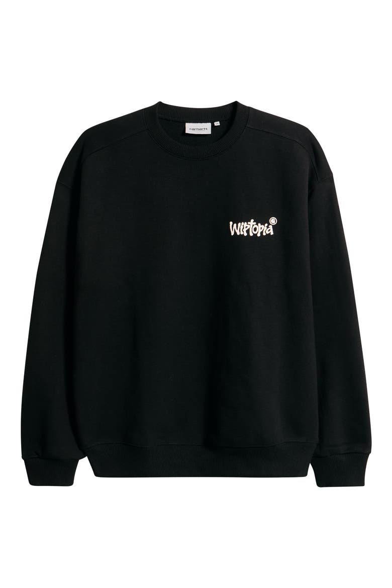 Wiptopia Graphic Sweatshirt, Alternate, color, BLACK
