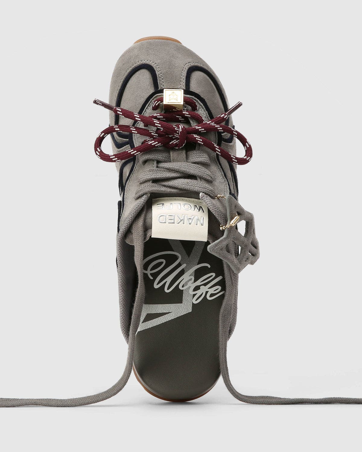 Naked Wolfe Admire Off White Suede, Alternate, color, Grey