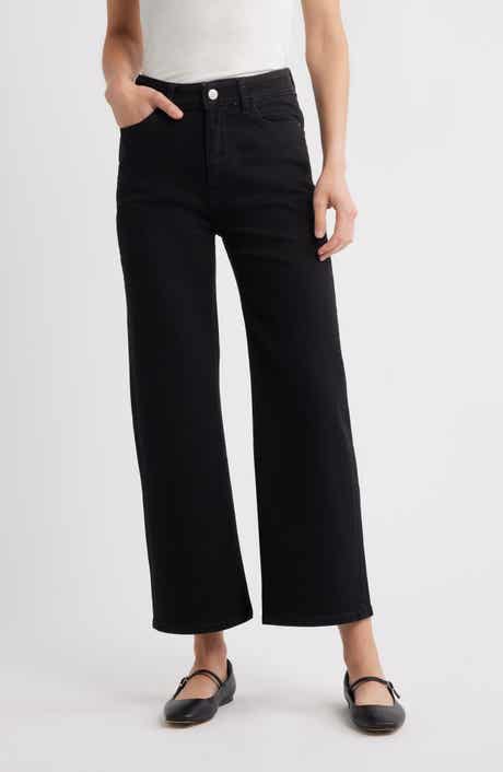 WARP+WEFT High Waist Crop Wide Leg Jeans