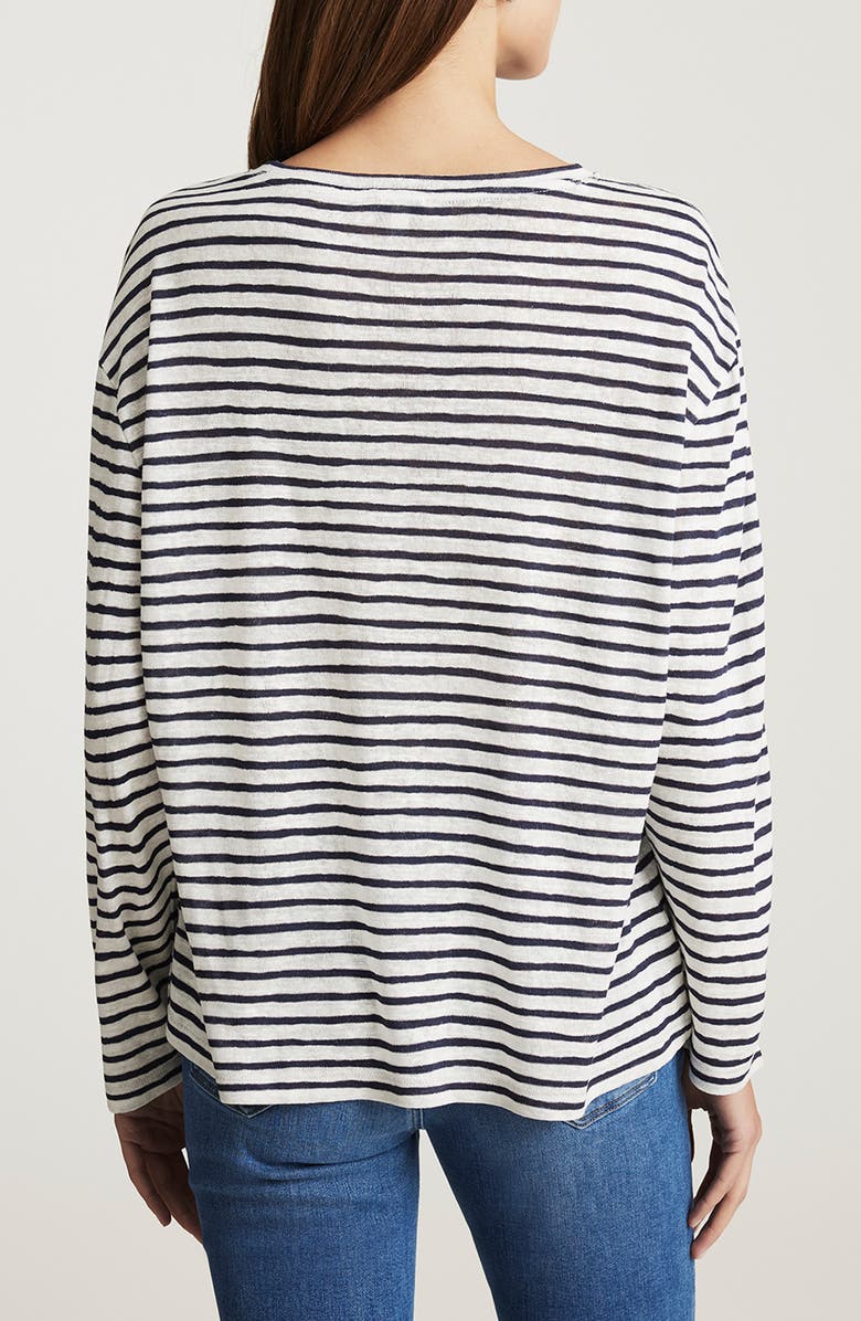 Mavi Jeans Stripe Long Sleeve T-Shirt, Alternate, color, Navy Blazer Stripe