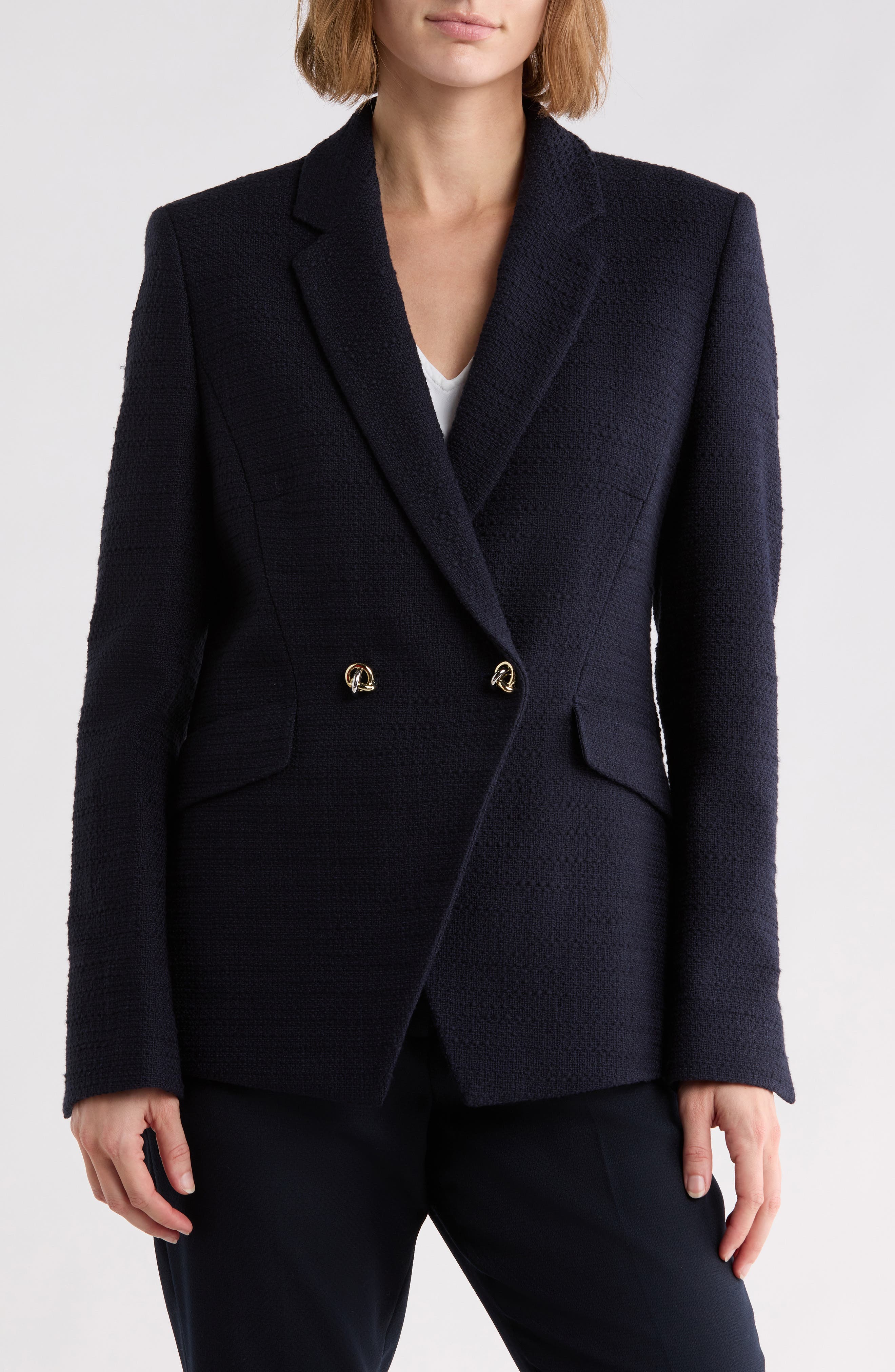 Peak Lapel Double Breasted Blazer
