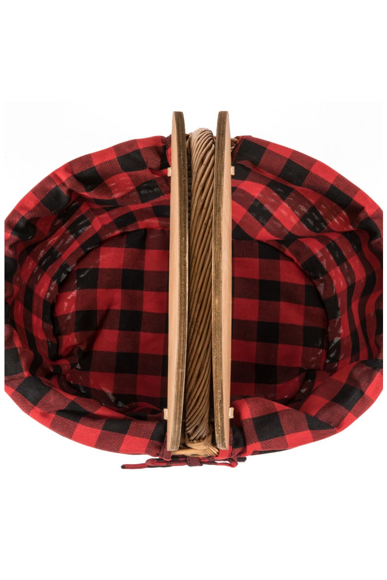 Country Picnic Basket, Alternate, color, RED