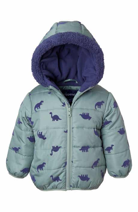 Dinosaur Flocking Quilted Jacket