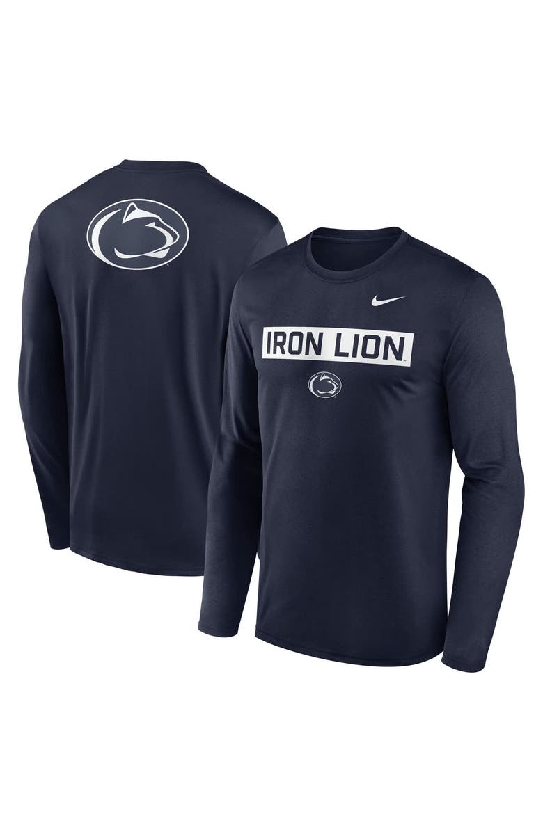 Nike Men's Nike Navy Penn State Nittany Lions Primetime Campus 2-Hit Legend Dri-FIT Long Sleeve T-Shirt, Main, color, Navy