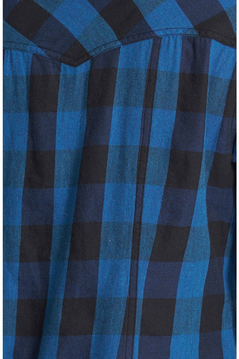 Ingrish Check Cotton Flannel Shirt, Alternate, color, BLUE