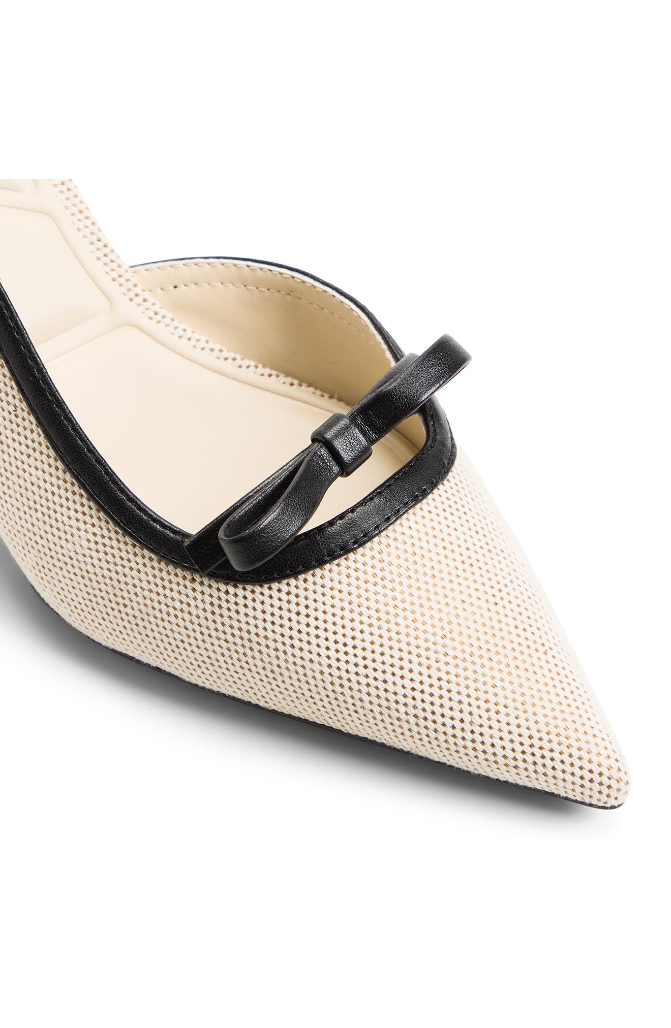 ALDO Philipa Slingback Half d'Orsay Pointed Toe Pump, Alternate, color, Beige Combo