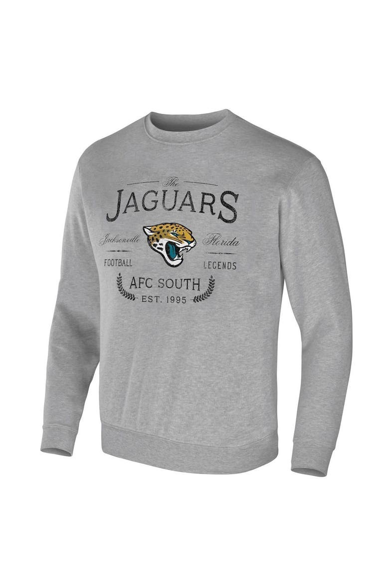 Men's NFL x Darius Rucker Collection by Fanatics Heather Gray Jacksonville Jaguars Pullover Sweatshirt, Alternate, color, Heather Gray