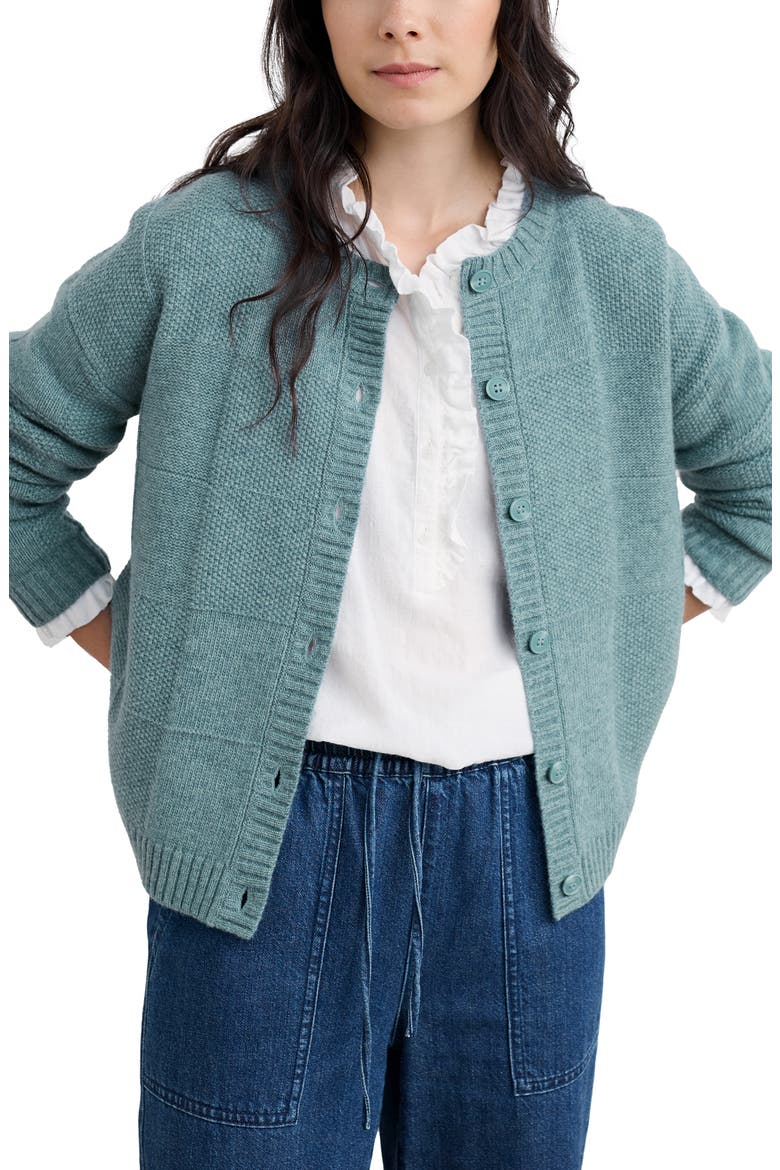 Coweth Merino Wool Blend Cardigan, Main, color, LICHEN