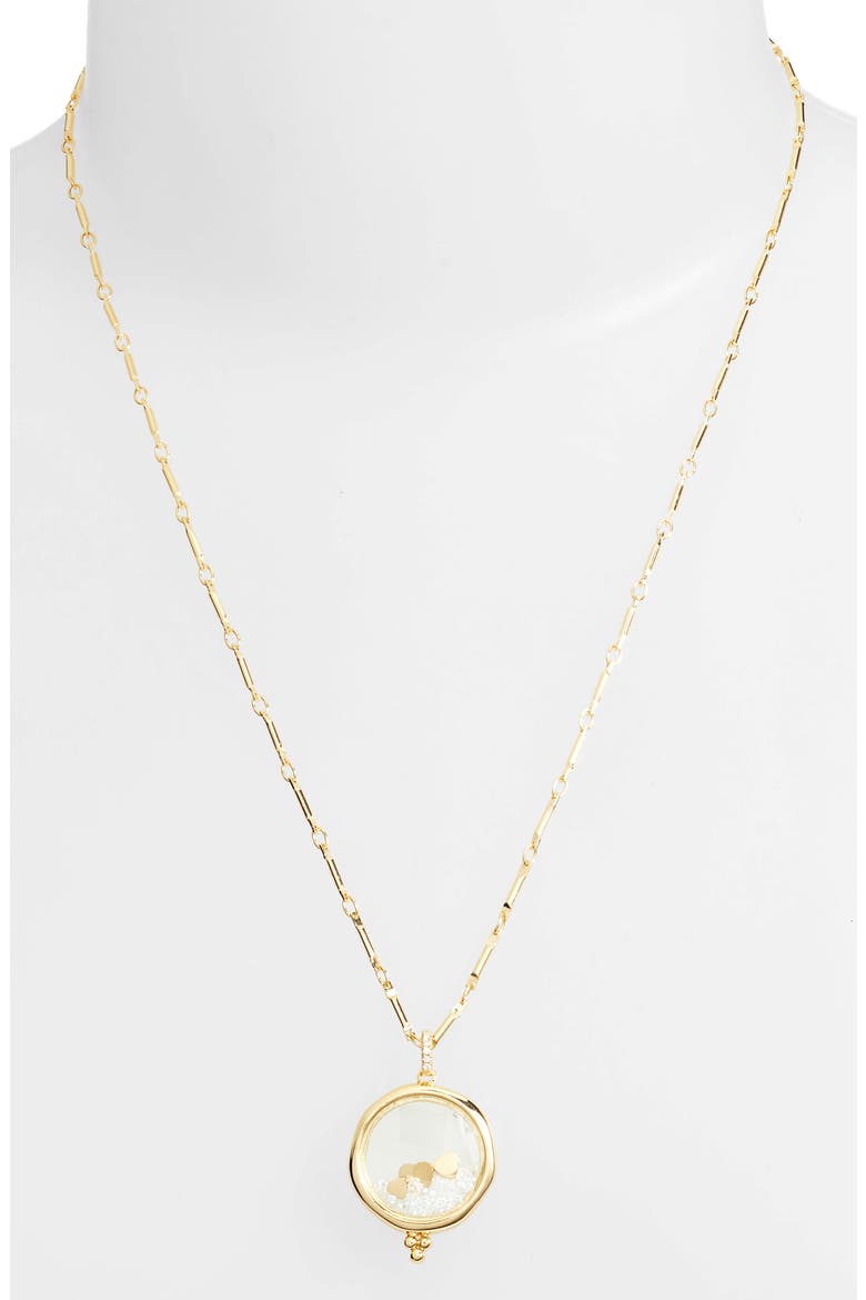 x Kristina Schulman Love Shaker Pendant Necklace, Alternate, color, GOLD