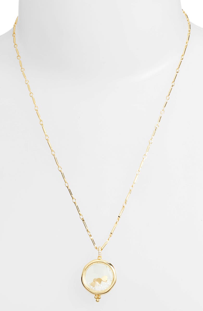 lulu dk x Kristina Schulman Love Shaker Pendant Necklace, Alternate, color, Gold