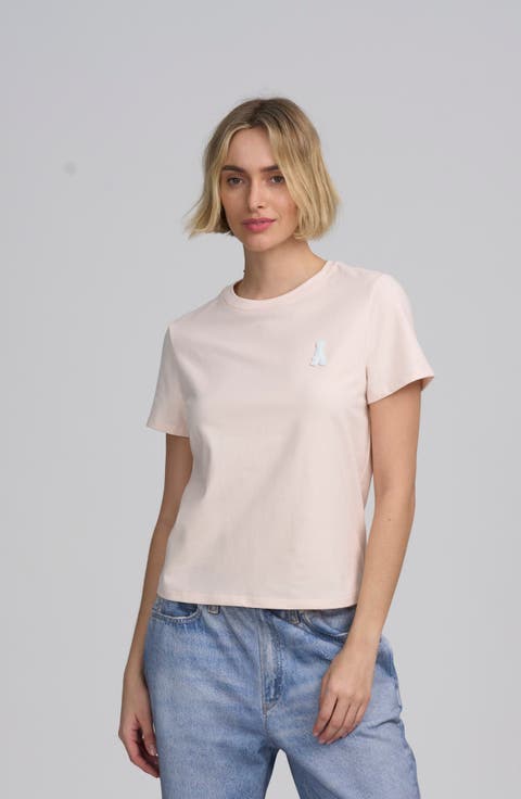 Tee With Logo Applique