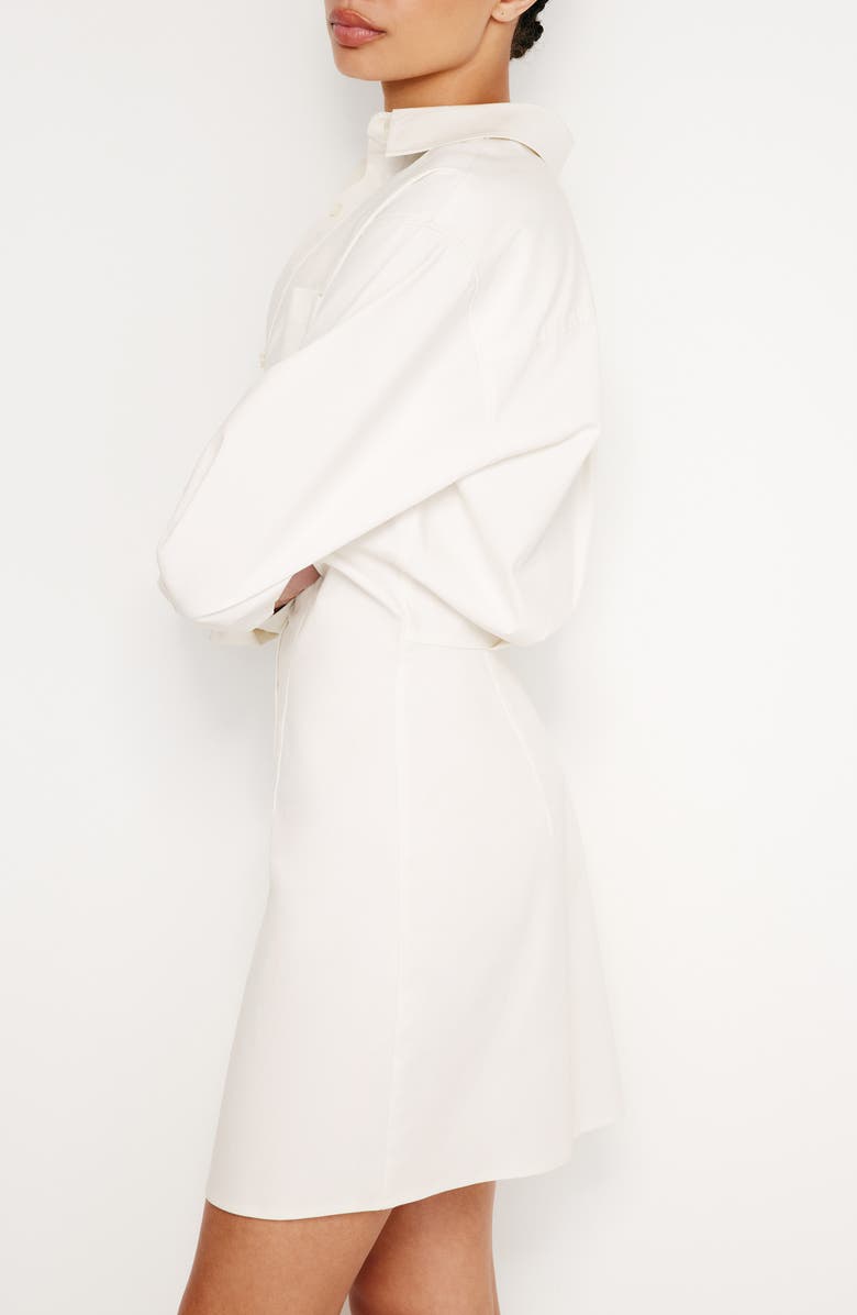 Good American Stretch Cotton Poplin Long Sleeve Shirtdress, Alternate, color, 