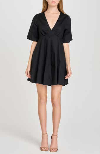 WAYF Zelma Short Sleeve Babydoll Minidress