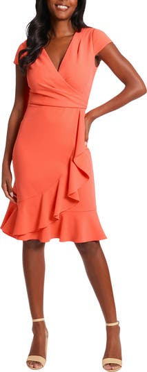 Ruffle Faux Wrap Dress