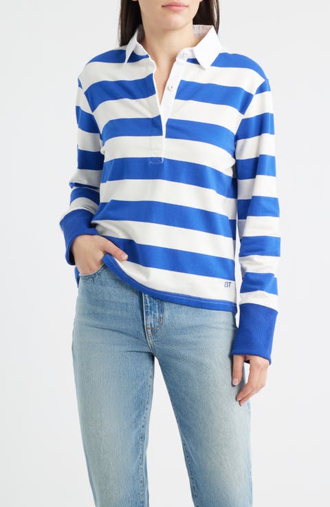 Rugby Stripe Cotton Sweatshirt