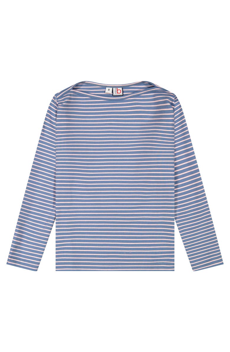 Busy Bees Bateau Tee Blue Stripe, Main, color, Blue Stripe