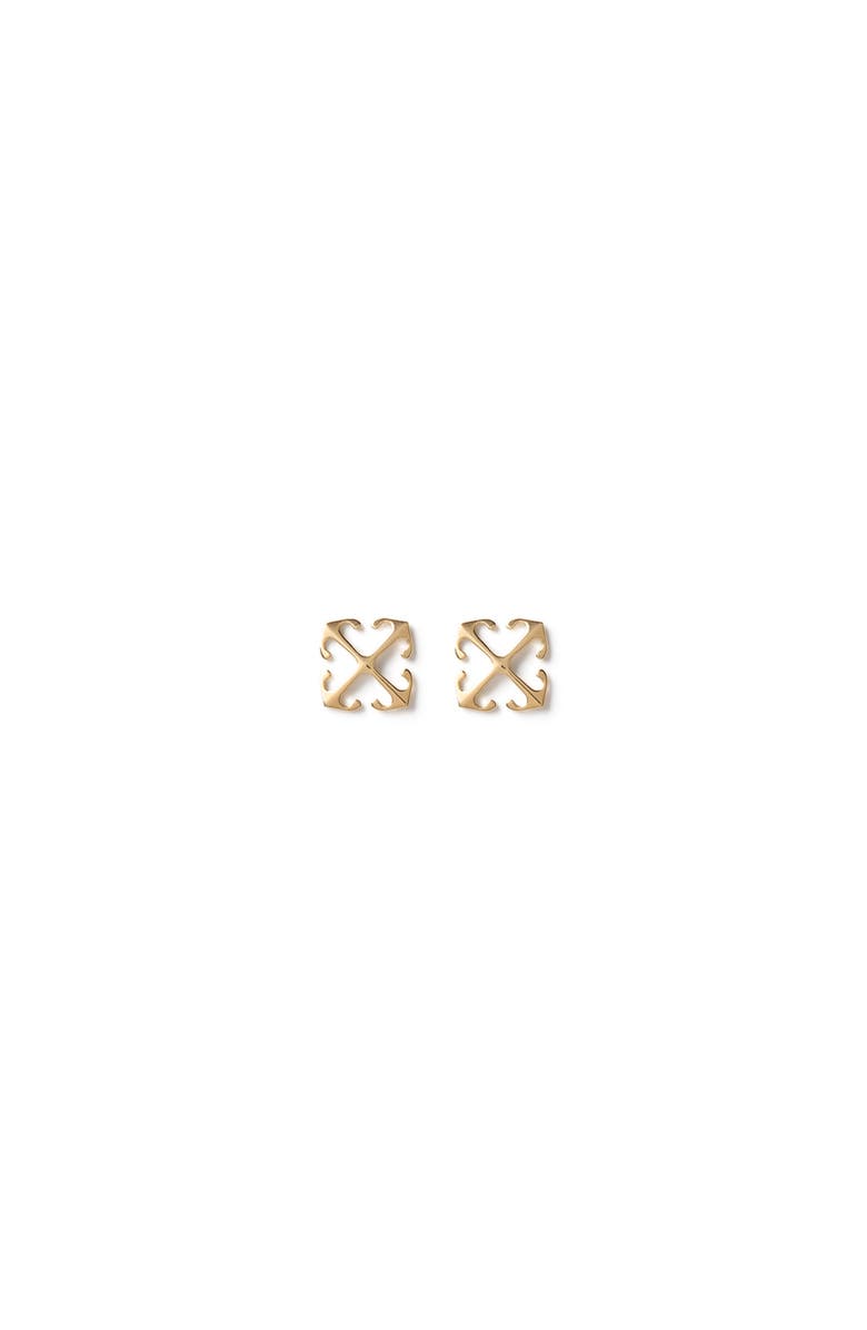 OFF WHITE Women's Mini Arrow Earrings, Main, color, Gold