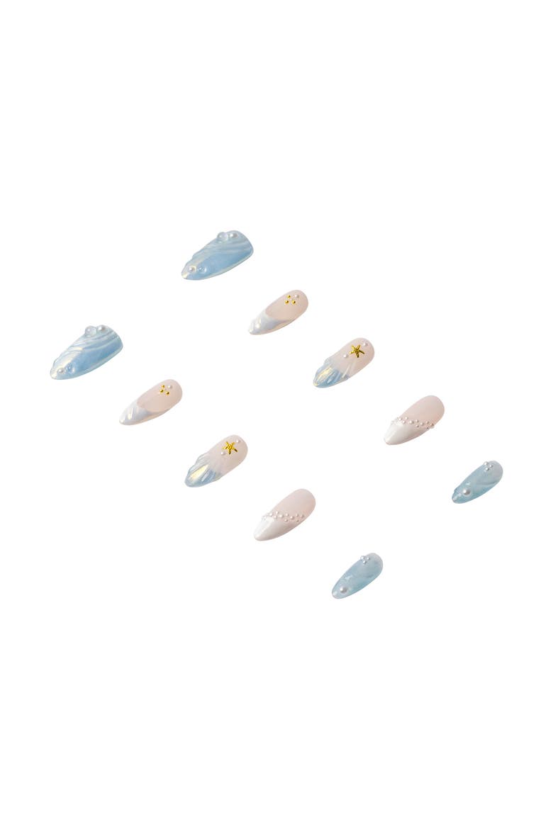 Starry Dreams Luxury Handmade Press on Nails, Alternate, color, Soft Blue