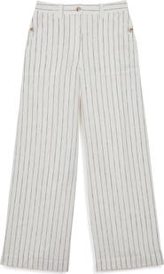 Reiss Ashby Wide Leg Linen Pants