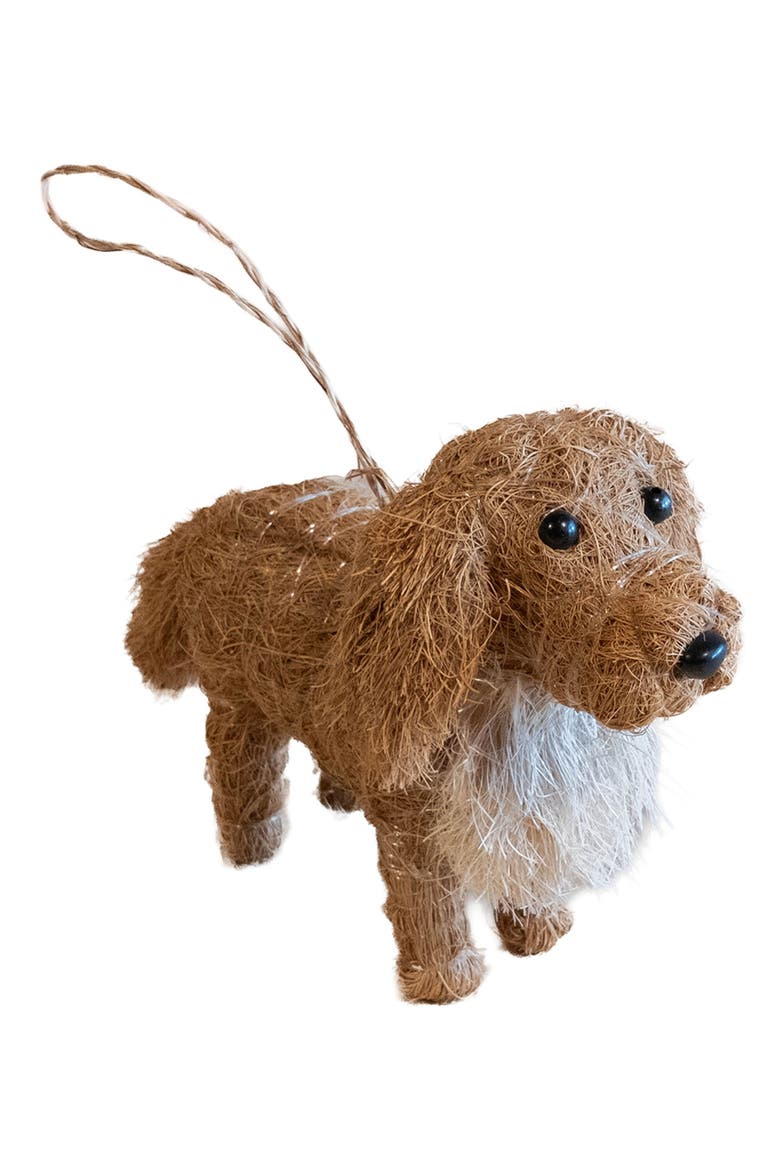 Golden Retriever Handwoven Ornament, Main, color, BROWN/ WHITE